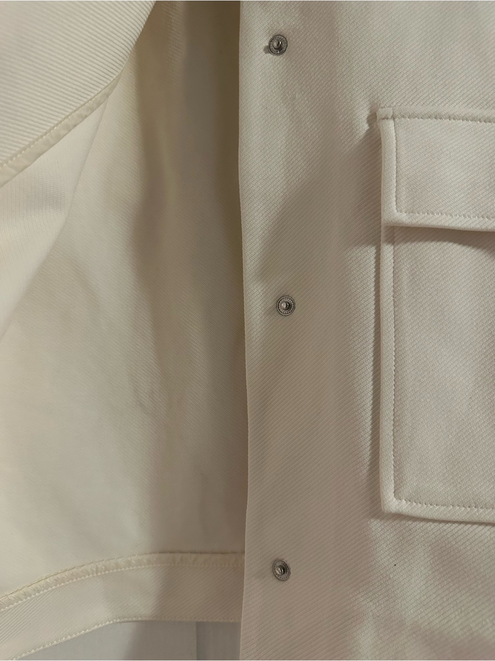 COS Women's Cream Cropped Twill Button Jacket Size EU Large/US Med or Large - Picture 6 of 12
